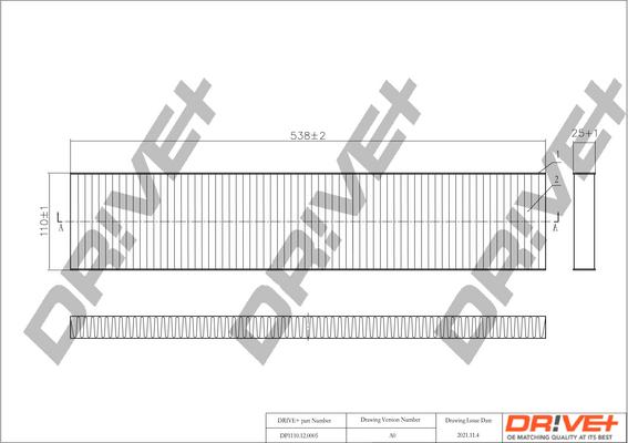 Dr!ve+ DP1110.12.0005 - Фільтр, повітря у внутрішній простір avtolavka.club