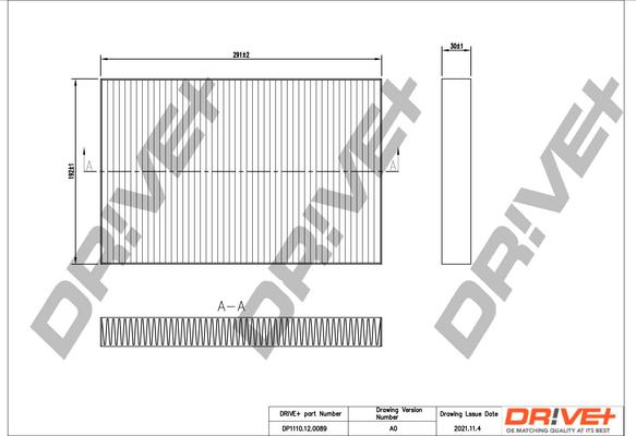 Dr!ve+ DP1110.12.0089 - Фільтр, повітря у внутрішній простір avtolavka.club