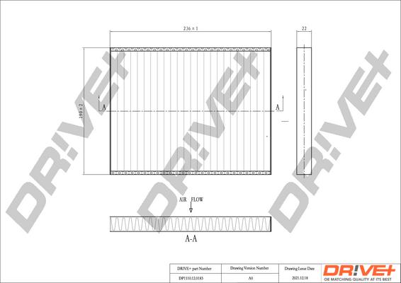 Dr!ve+ DP1110.12.0183 - Фільтр, повітря у внутрішній простір avtolavka.club