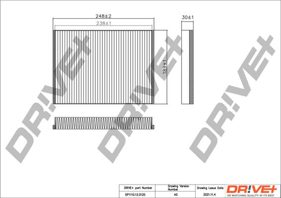 Dr!ve+ DP1110.12.0120 - Фільтр, повітря у внутрішній простір avtolavka.club