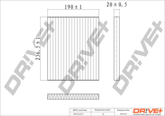 Dr!ve+ DP1110.12.0171 - Фільтр, повітря у внутрішній простір avtolavka.club