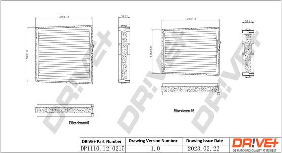 Dr!ve+ DP1110.12.0215 - Фільтр, повітря у внутрішній простір avtolavka.club
