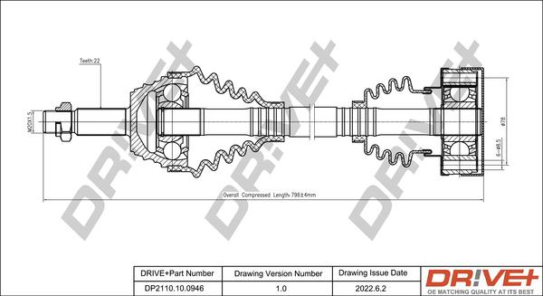 Dr!ve+ DP2110.10.0946 - Приводний вал avtolavka.club