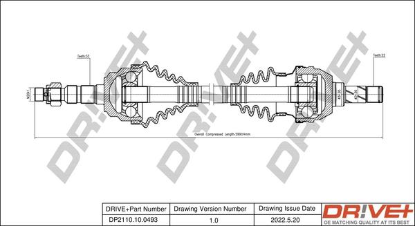 Dr!ve+ DP2110.10.0493 - Приводний вал avtolavka.club