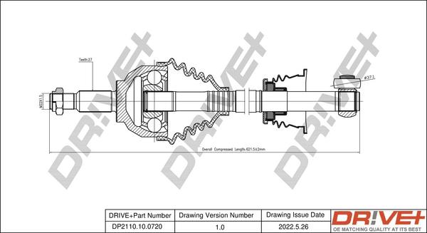 Dr!ve+ DP2110.10.0720 - Приводний вал avtolavka.club