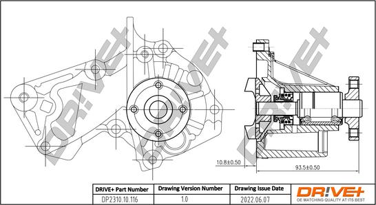 Dr!ve+ DP2310.10.116 - Водяний насос avtolavka.club