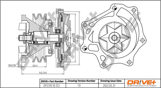 Dr!ve+ DP2310.10.123 - Водяний насос avtolavka.club