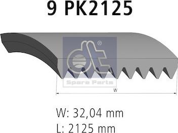 DT Spare Parts 4.80417 - Поліклиновий ремінь avtolavka.club