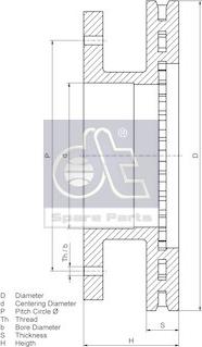 DT Spare Parts 7.36040 - Гальмівний диск avtolavka.club