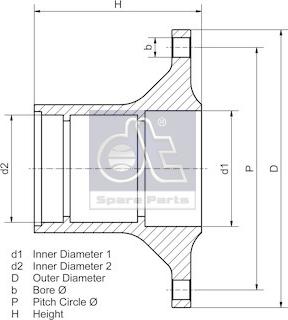 DT Spare Parts 4.63151 - Маточина колеса avtolavka.club