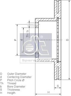 DT Spare Parts 6.61028 - Гальмівний диск avtolavka.club