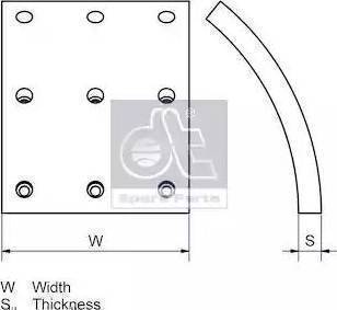 DT Spare Parts 5.92144 - Комплект гальмівних черевиків, барабанні гальма avtolavka.club