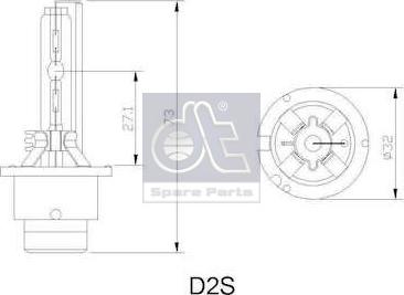 DT Spare Parts 1.21595 - Лампа розжарювання, основна фара avtolavka.club