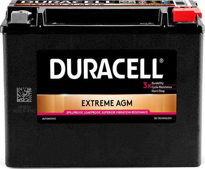 DURACELL 025518010801 - Стартерна акумуляторна батарея, АКБ avtolavka.club