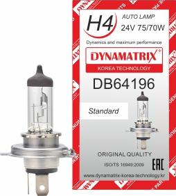 Dynamatrix DB64196 - Лампа розжарювання, основна фара avtolavka.club