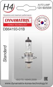 Dynamatrix DB64193-01B - Лампа розжарювання, основна фара avtolavka.club