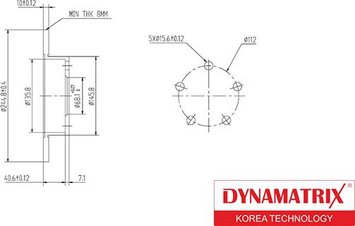 Dynamatrix DBD952 - Гальмівний диск avtolavka.club