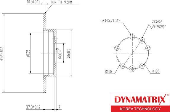 Dynamatrix DBD556 - Гальмівний диск avtolavka.club