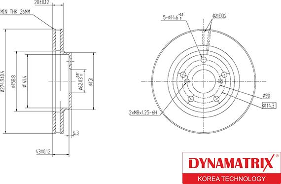 Dynamatrix DBD501 - Гальмівний диск avtolavka.club