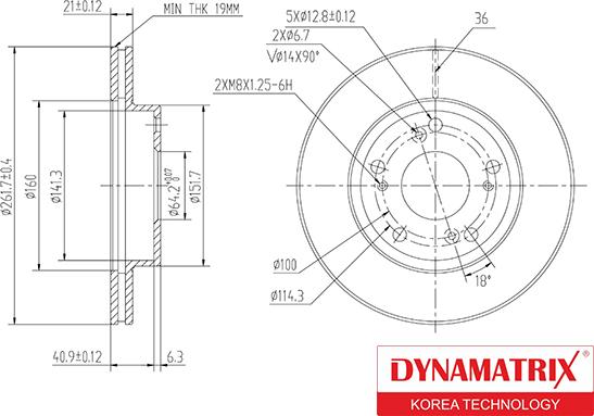 Dynamatrix DBD1939 - Гальмівний диск avtolavka.club