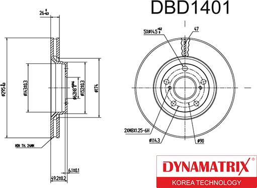 Dynamatrix DBD1401 - Гальмівний диск avtolavka.club