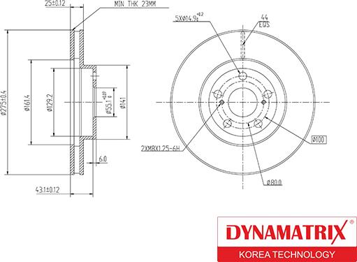 Dynamatrix DBD1484 - Гальмівний диск avtolavka.club