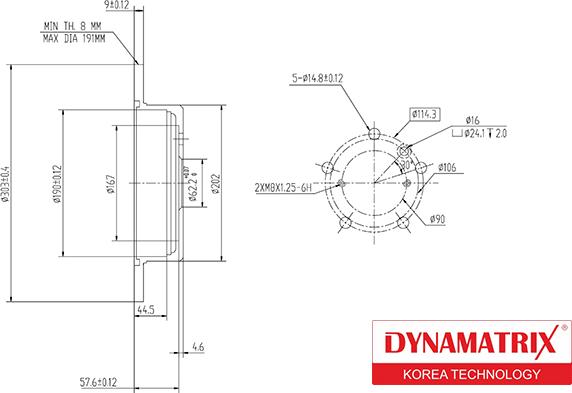 Dynamatrix DBD1486 - Гальмівний диск avtolavka.club