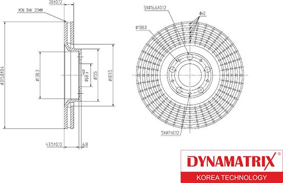 Dynamatrix DBD1426 - Гальмівний диск avtolavka.club