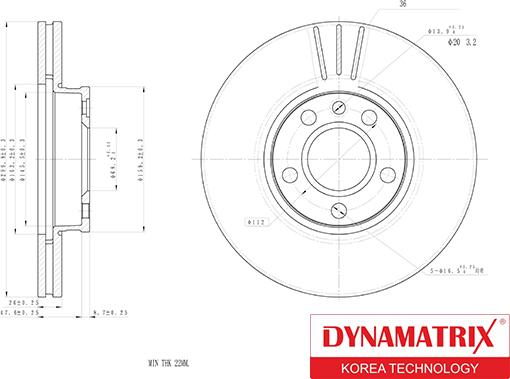 Dynamatrix DBD1559 - Гальмівний диск avtolavka.club