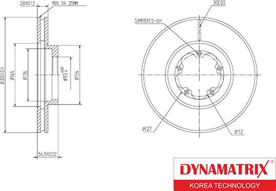Dynamatrix DBD1555 - Гальмівний диск avtolavka.club