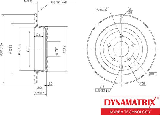 Dynamatrix DBD1506 - Гальмівний диск avtolavka.club