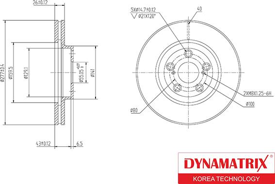 Dynamatrix DBD1508 - Гальмівний диск avtolavka.club