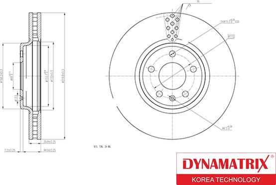 Dynamatrix DBD1664 - Гальмівний диск avtolavka.club