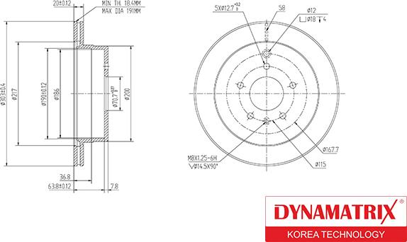 Dynamatrix DBD1660 - Гальмівний диск avtolavka.club