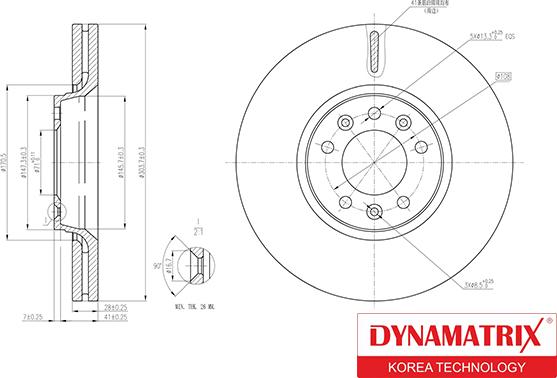 Dynamatrix DBD1615 - Гальмівний диск avtolavka.club