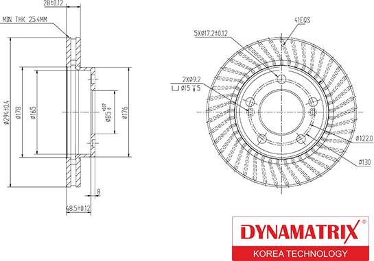 Dynamatrix DBD1627 - Гальмівний диск avtolavka.club