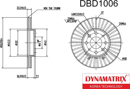 Dynamatrix DBD1006 - Гальмівний диск avtolavka.club