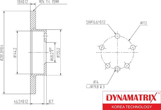 Dynamatrix DBD1011 - Гальмівний диск avtolavka.club