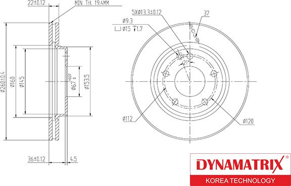 Dynamatrix DBD1035 - Гальмівний диск avtolavka.club