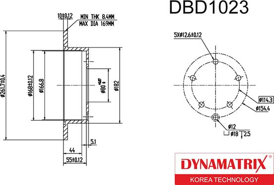 Dynamatrix DBD1023 - Гальмівний диск avtolavka.club