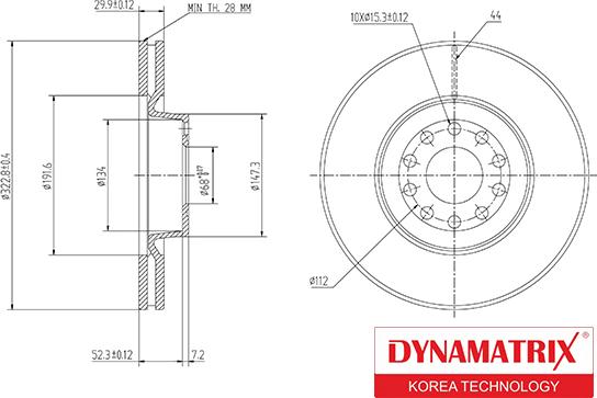 Dynamatrix DBD1150 - Гальмівний диск avtolavka.club