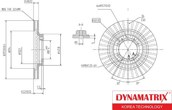 Dynamatrix DBD1109 - Гальмівний диск avtolavka.club