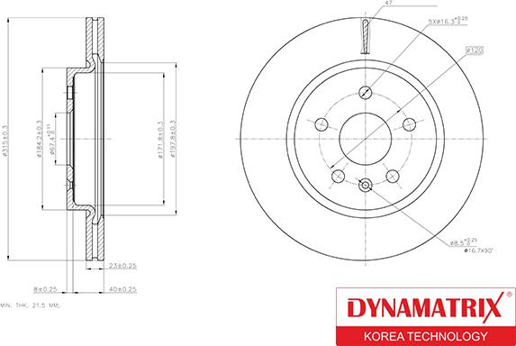 Dynamatrix DBD1805C - Гальмівний диск avtolavka.club