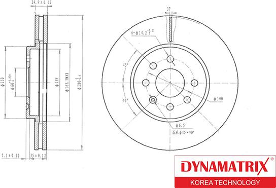 Dynamatrix DBD1374 - Гальмівний диск avtolavka.club