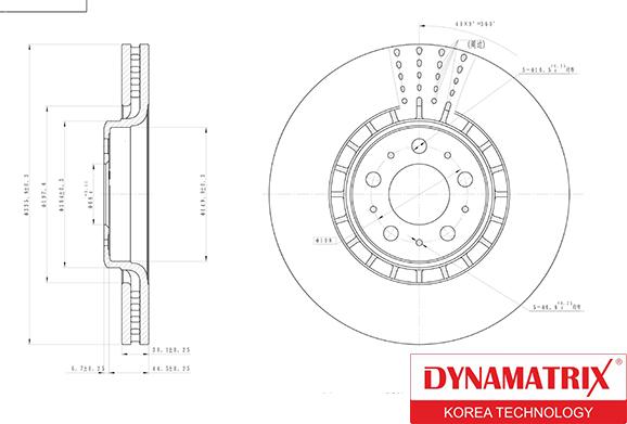 Dynamatrix DBD1371 - Гальмівний диск avtolavka.club