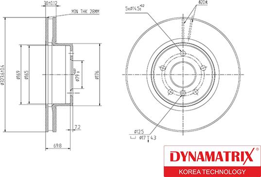 Dynamatrix DBD1242 - Гальмівний диск avtolavka.club