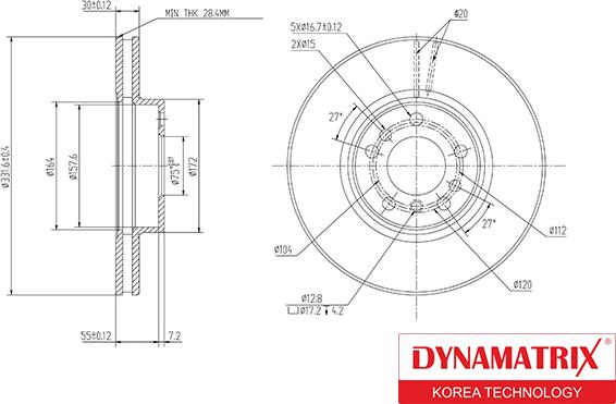 Dynamatrix DBD1256 - Гальмівний диск avtolavka.club