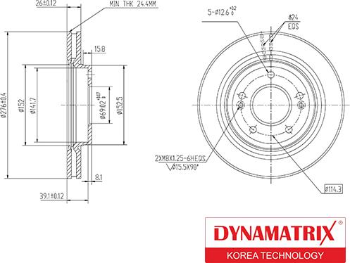 Dynamatrix DBD1239 - Гальмівний диск avtolavka.club