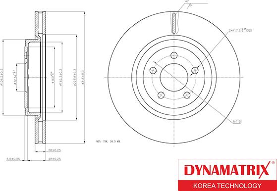 Dynamatrix DBD1765 - Гальмівний диск avtolavka.club