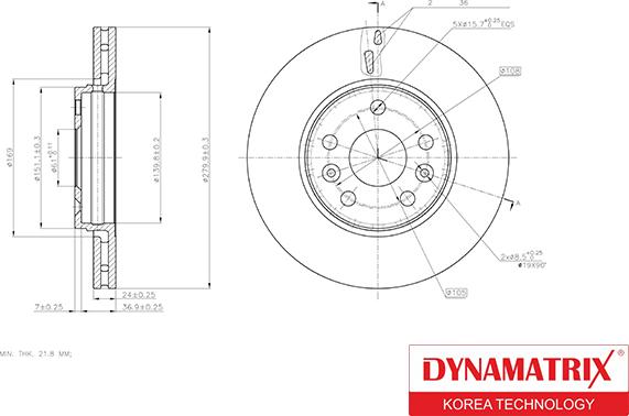 Dynamatrix DBD1733 - Гальмівний диск avtolavka.club